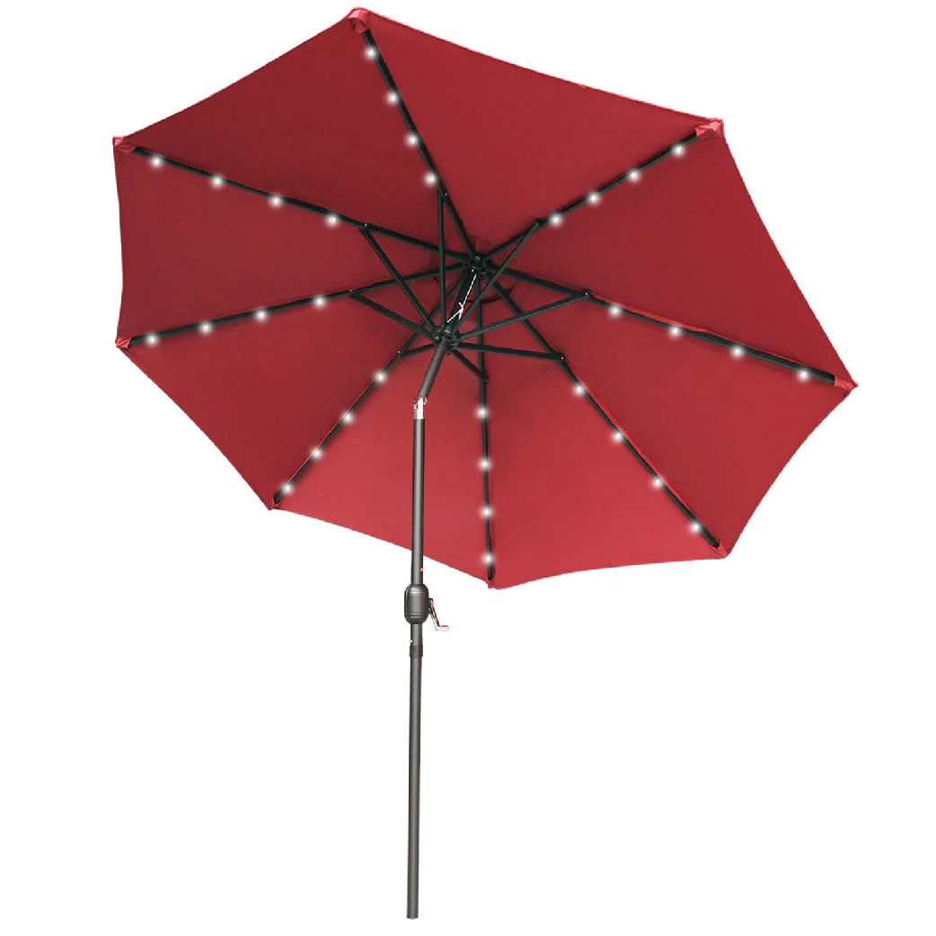 Patio Solar Umbrella Outdoor with 32LED Lights - Image 15