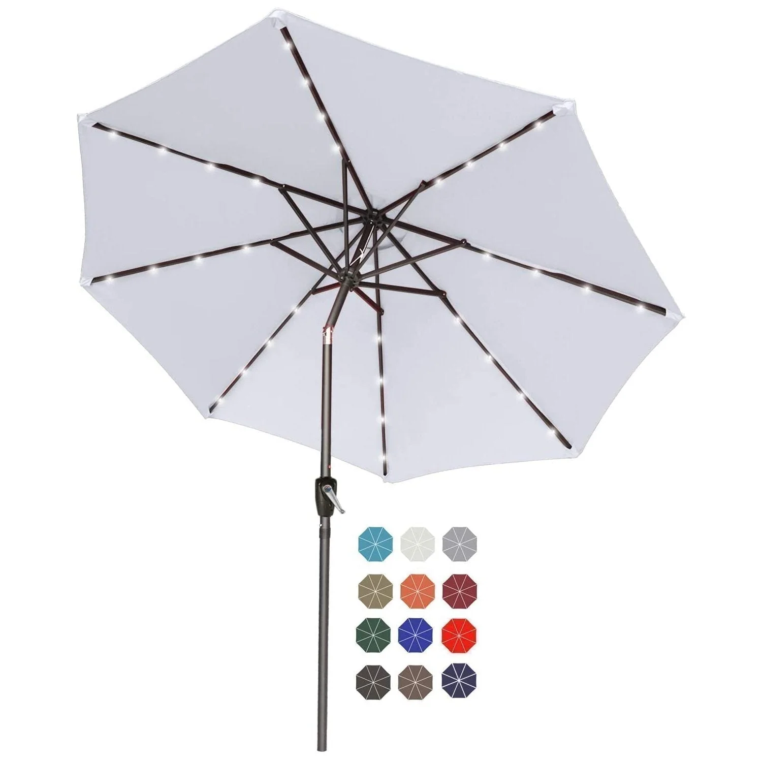 Patio Solar Umbrella Outdoor with 32LED Lights - Image 22