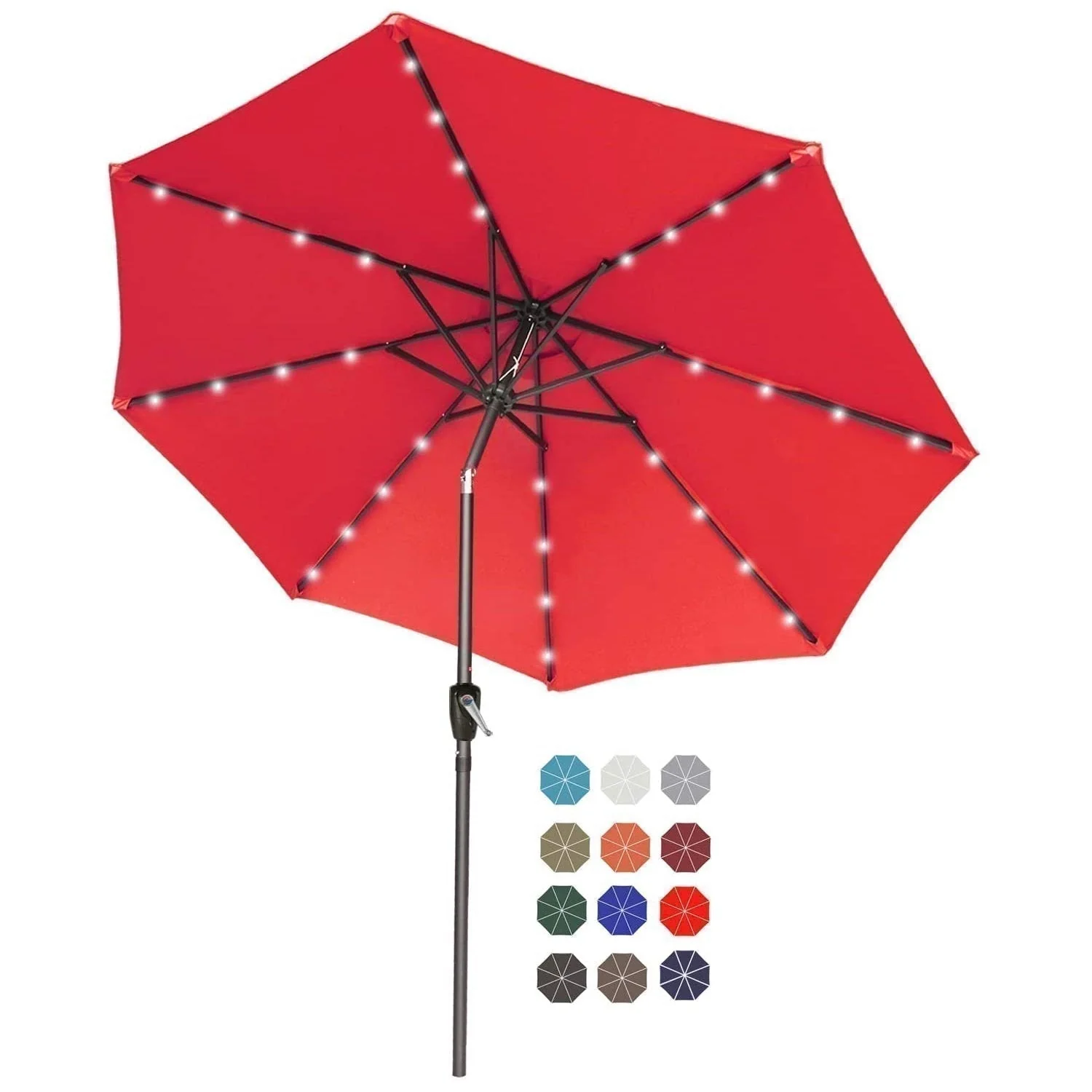 Patio Solar Umbrella Outdoor with 32LED Lights - Image 24