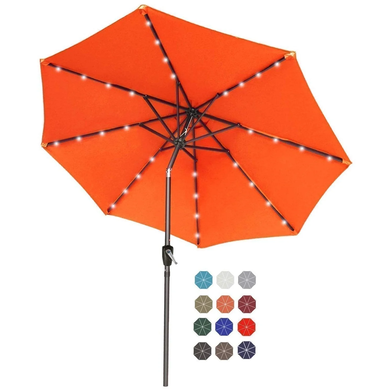 Patio Solar Umbrella Outdoor with 32LED Lights - Image 25