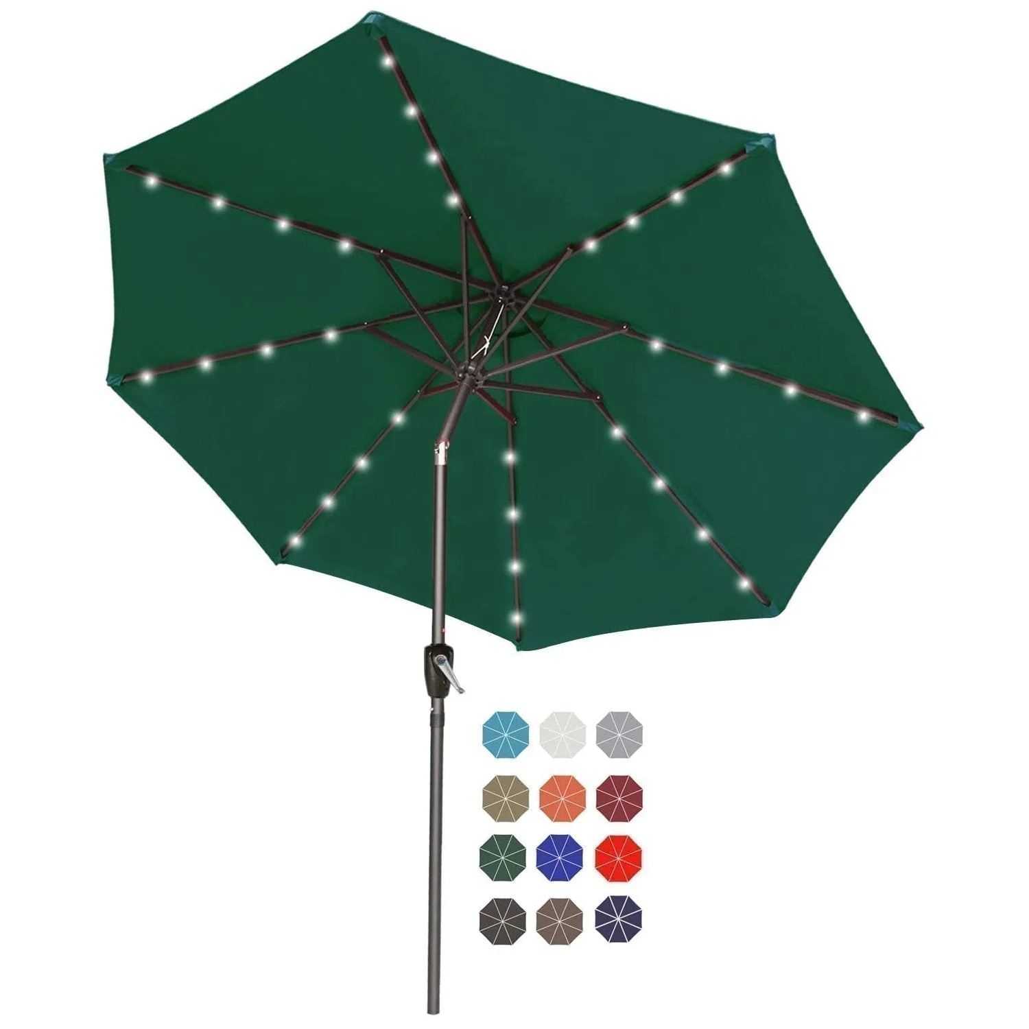 Patio Solar Umbrella Outdoor with 32LED Lights - Image 28