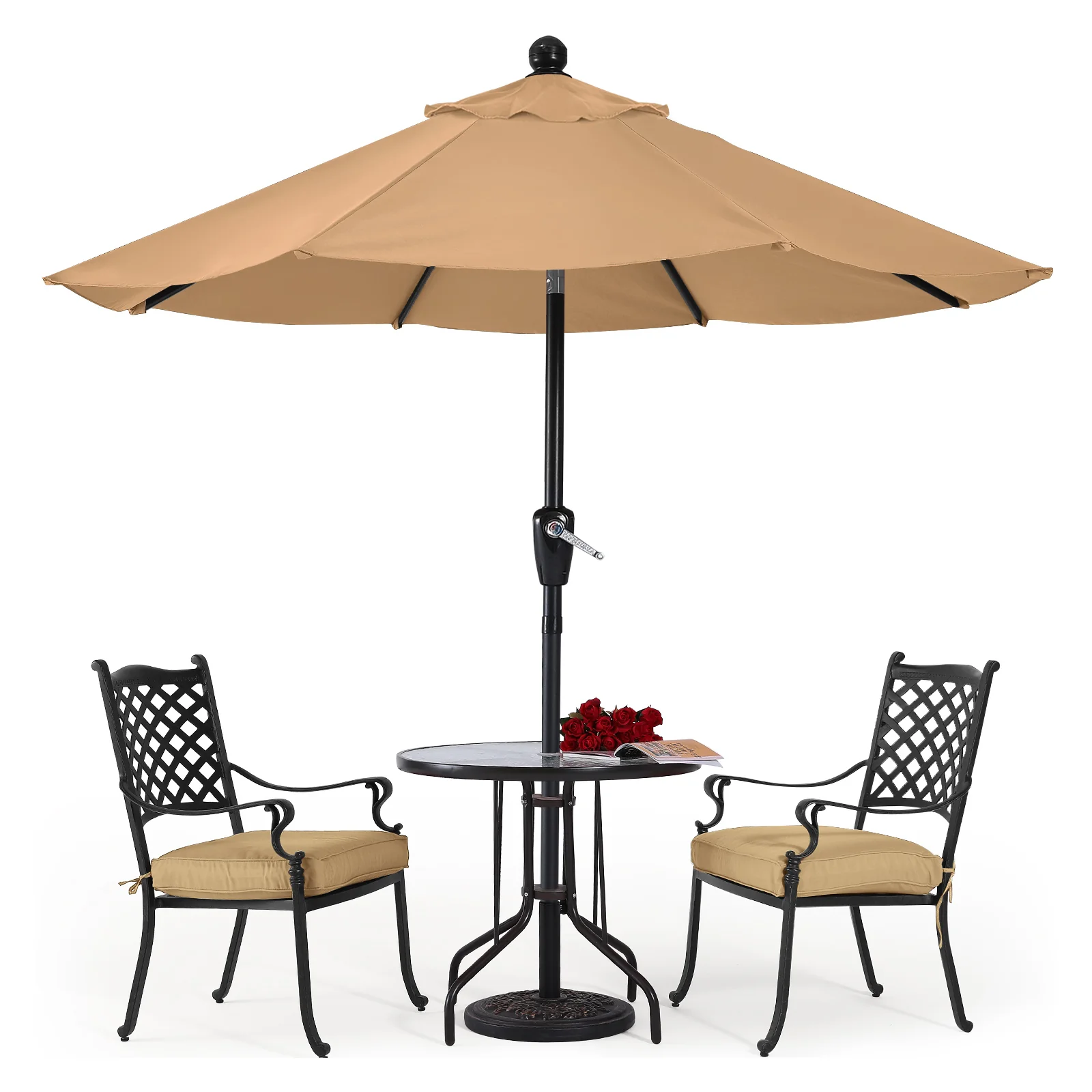 Patio Umbrella with Push Button Tilt  8 Ribs - Image 10