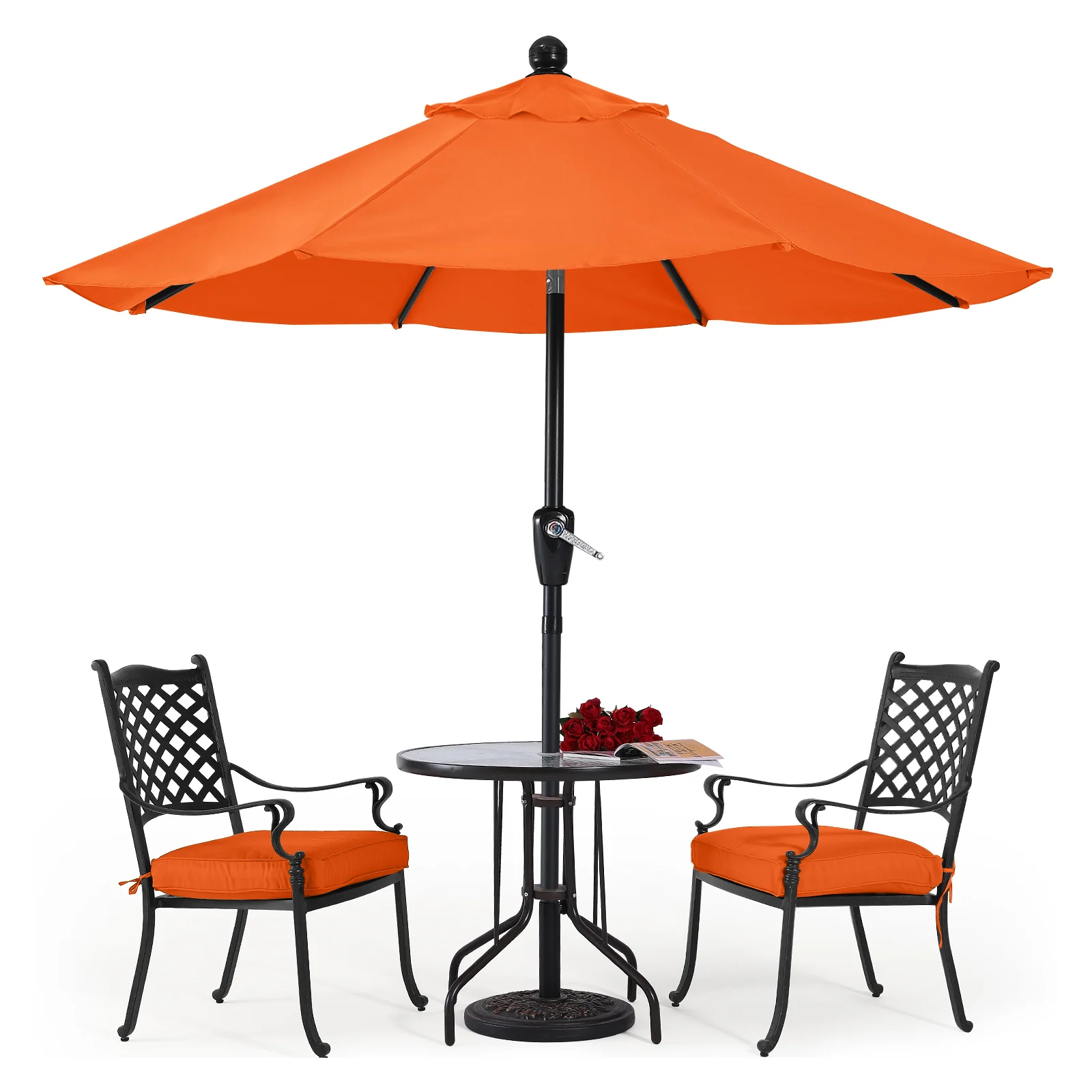 Patio Umbrella with Push Button Tilt  8 Ribs - Image 12