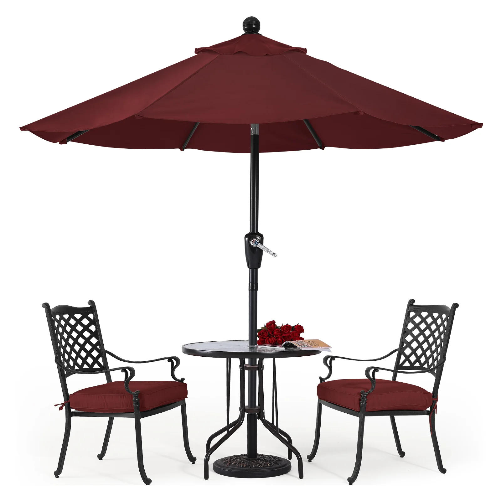 Patio Umbrella with Push Button Tilt  8 Ribs - Image 14