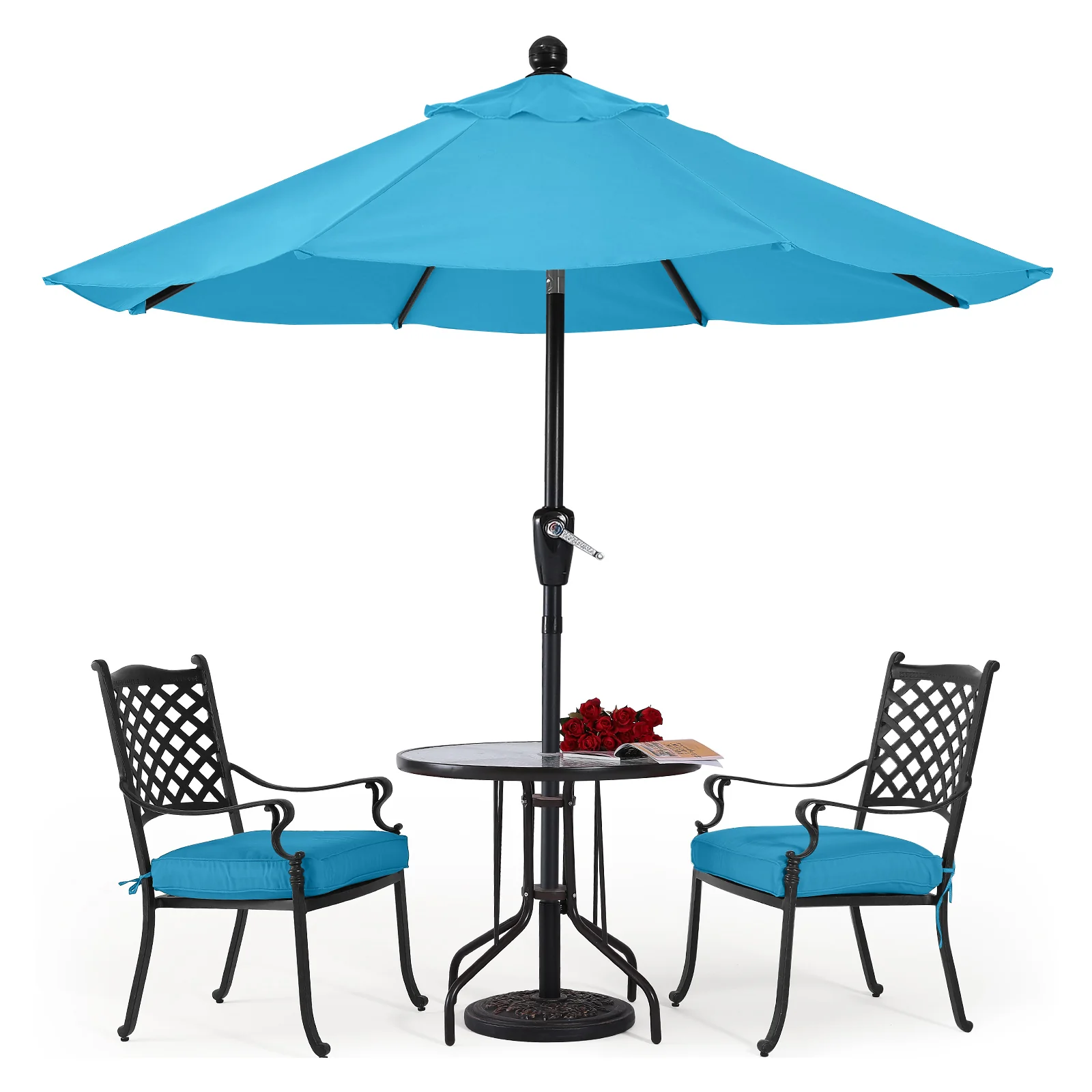 Patio Umbrella with Push Button Tilt  8 Ribs - Image 16