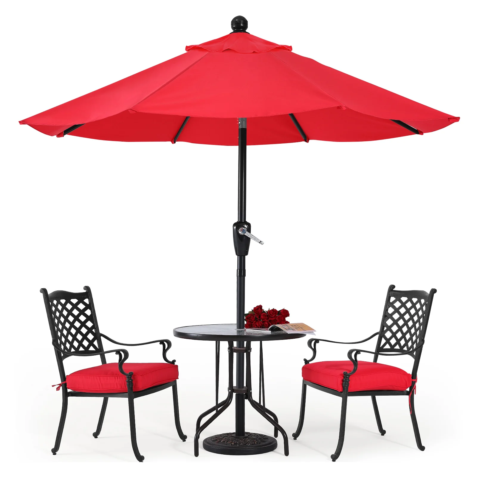 Patio Umbrella with Push Button Tilt  8 Ribs - Image 18