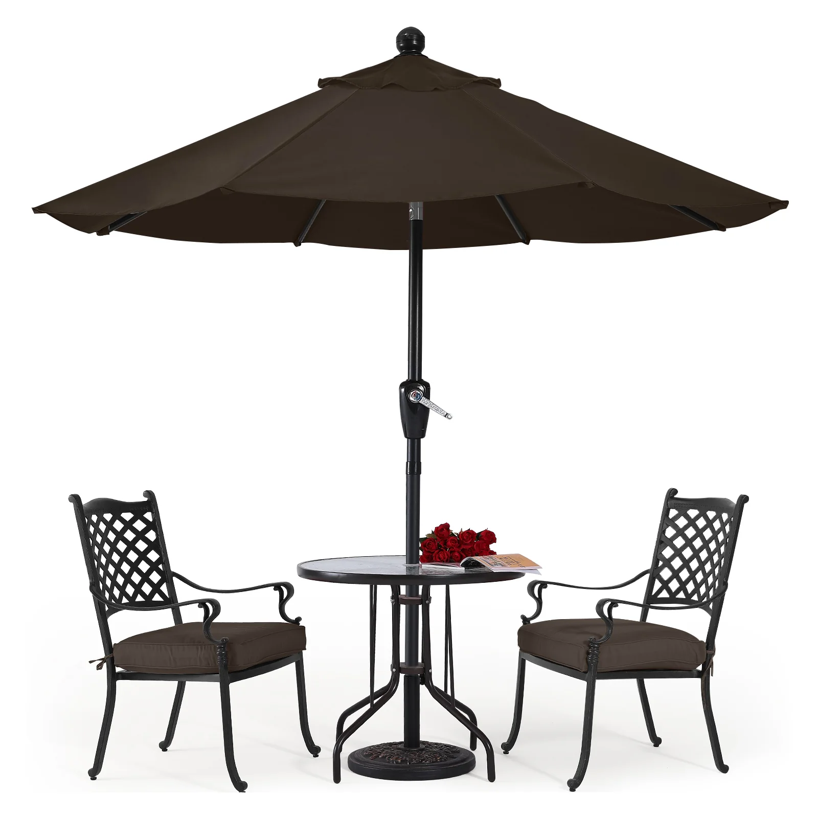 Patio Umbrella with Push Button Tilt  8 Ribs - Image 2