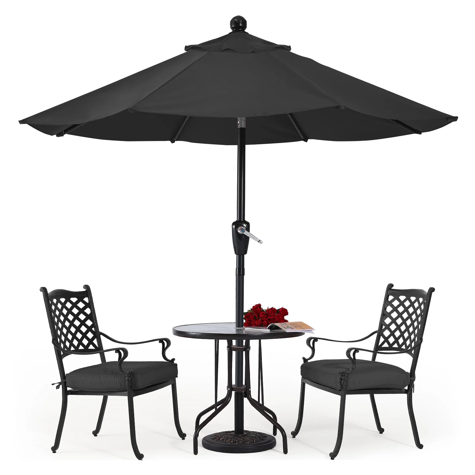 Patio Umbrella with Push Button Tilt  8 Ribs - Image 4