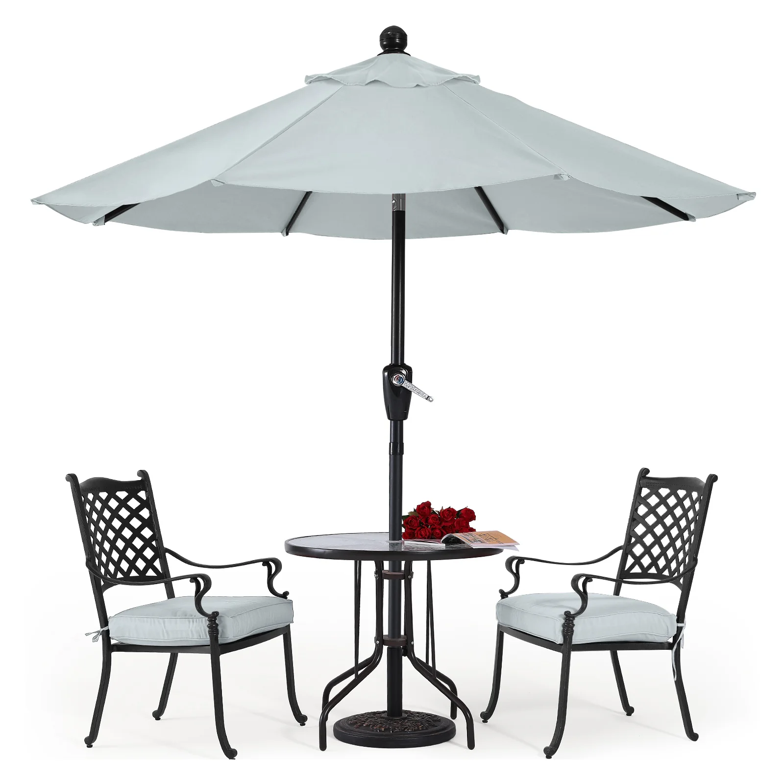Patio Umbrella with Push Button Tilt  8 Ribs - Image 6