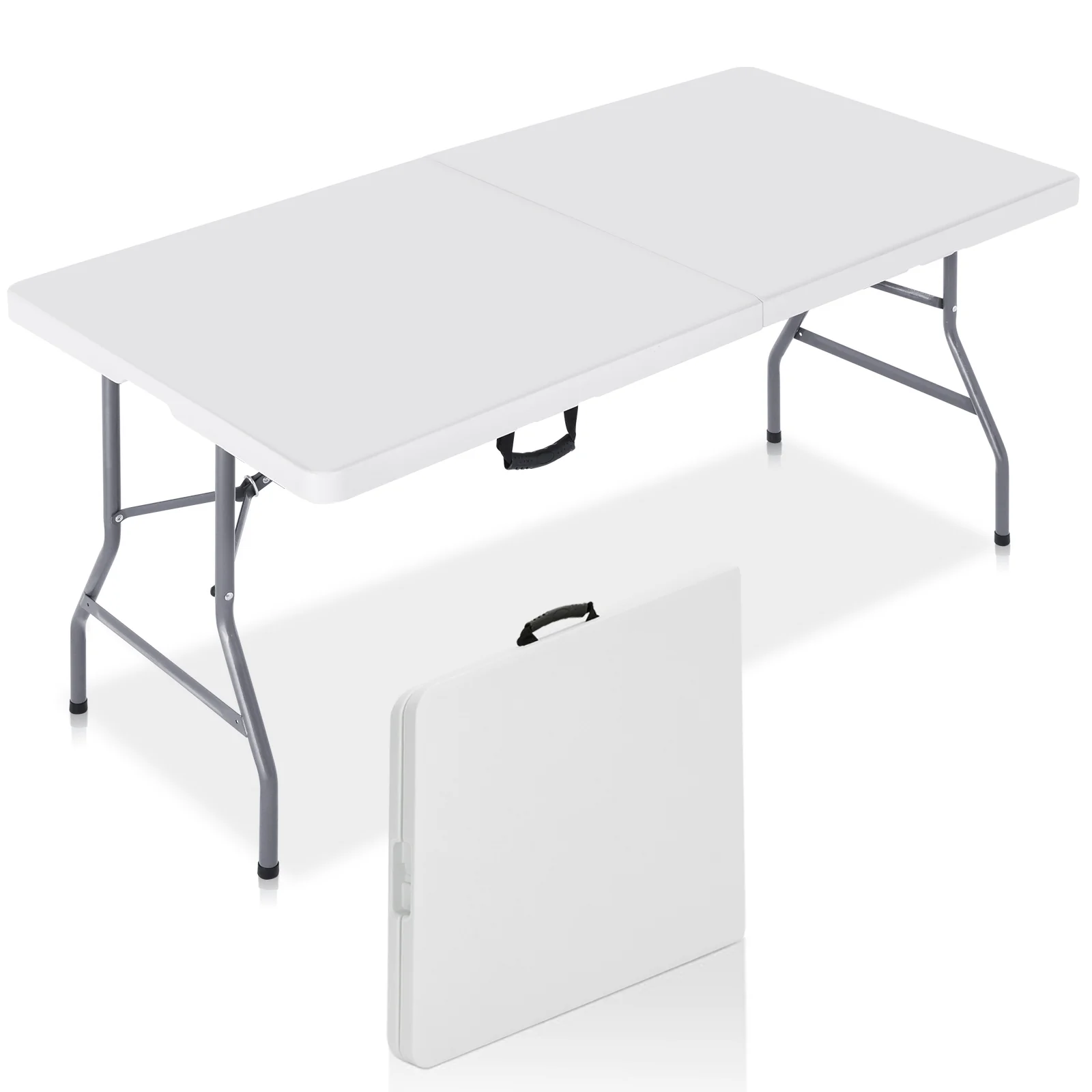Plastic Folding Picnic Table Indoor Outdoor - Image 5