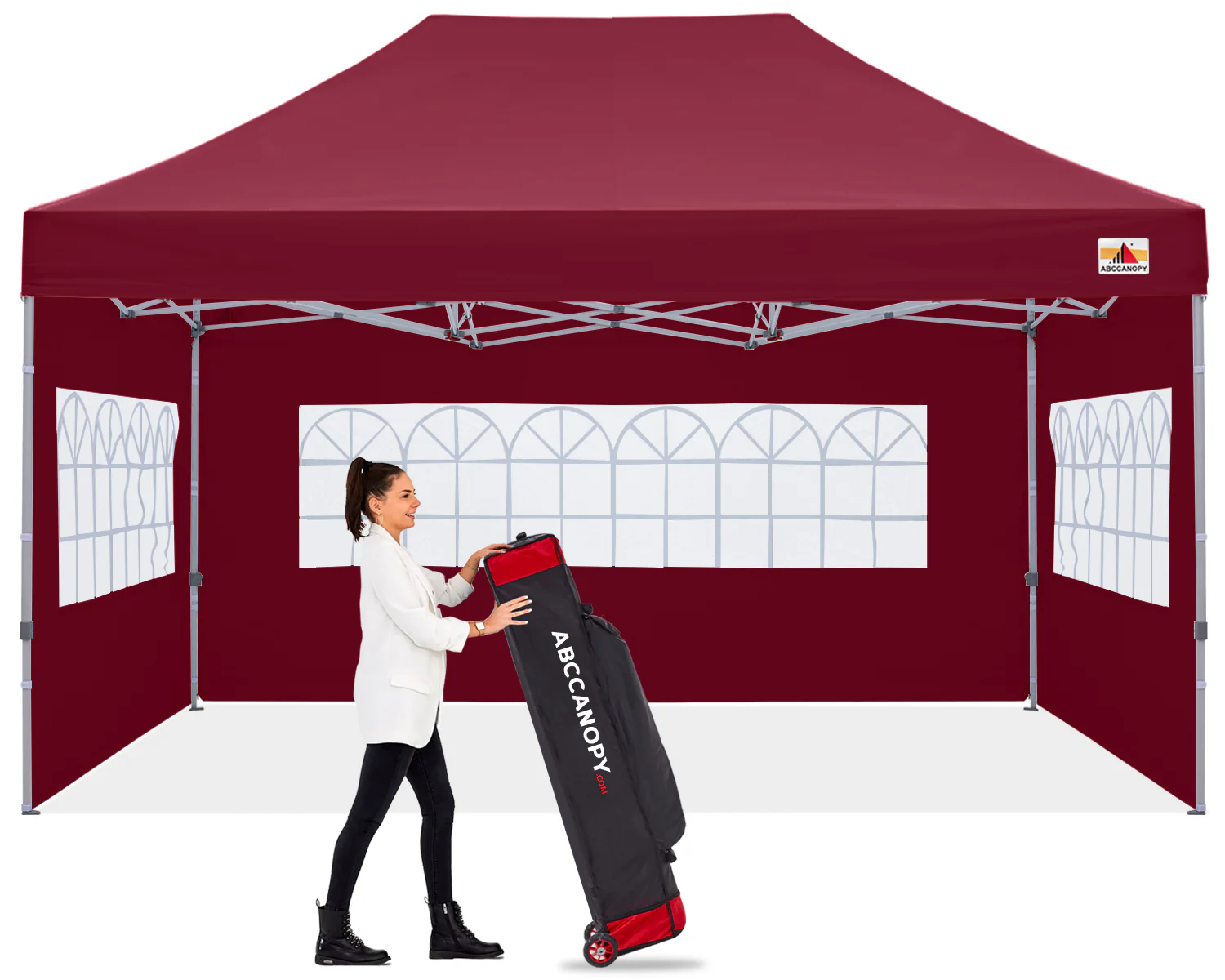 S1 Nova Base™-Lite Commercial Pop Up Canopy Tent with Window Sidewalls - Image 12
