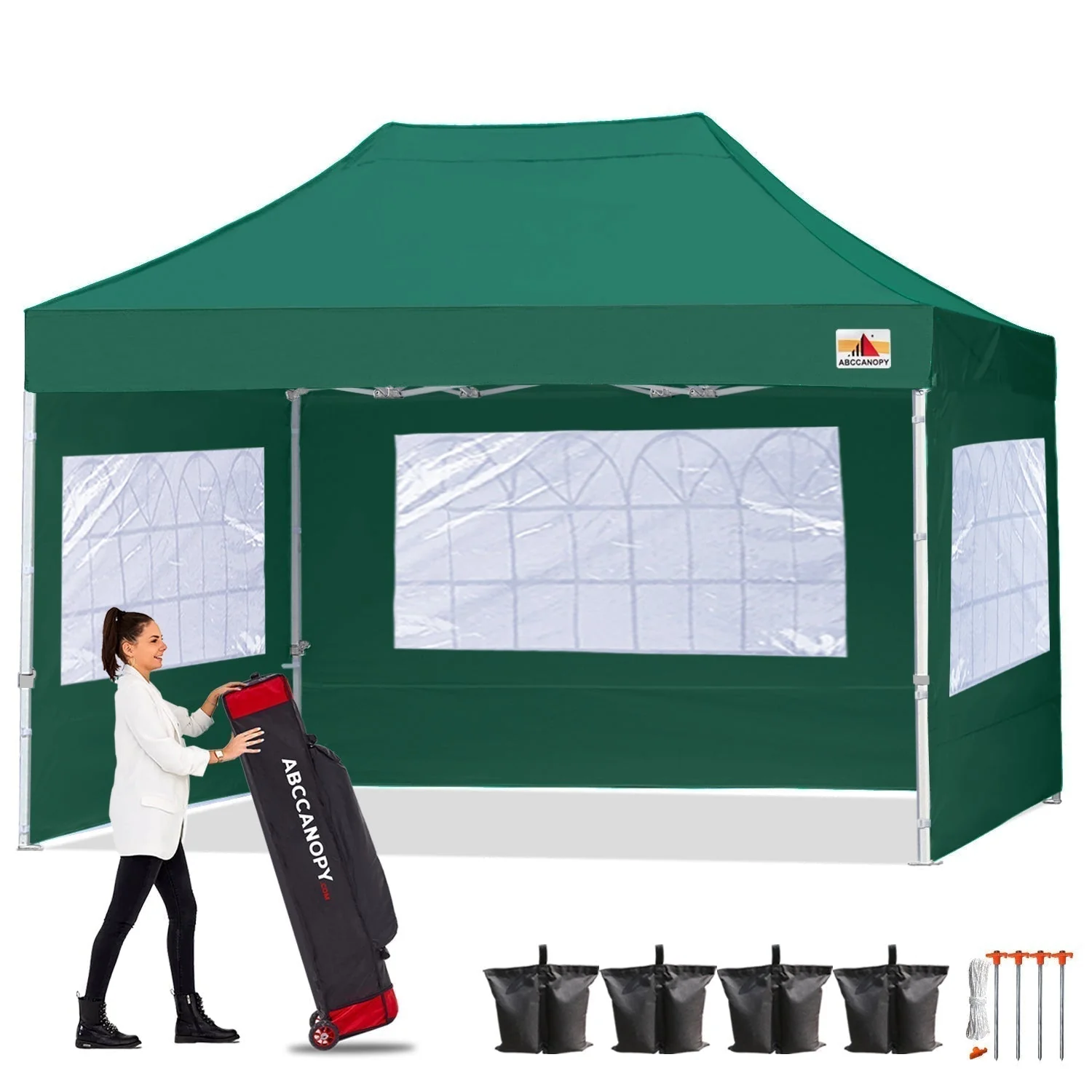S1 Nova Base™-Lite Commercial Pop Up Canopy Tent with Window Sidewalls - Image 17