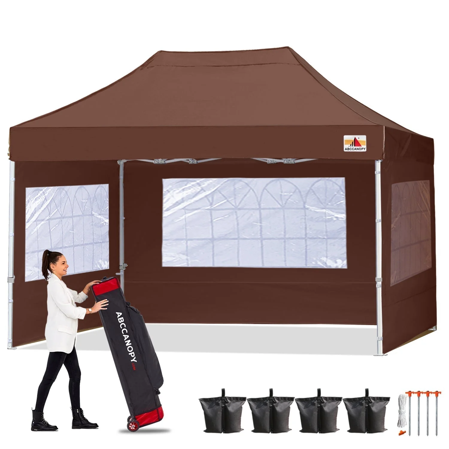 S1 Nova Base™-Lite Commercial Pop Up Canopy Tent with Window Sidewalls - Image 18