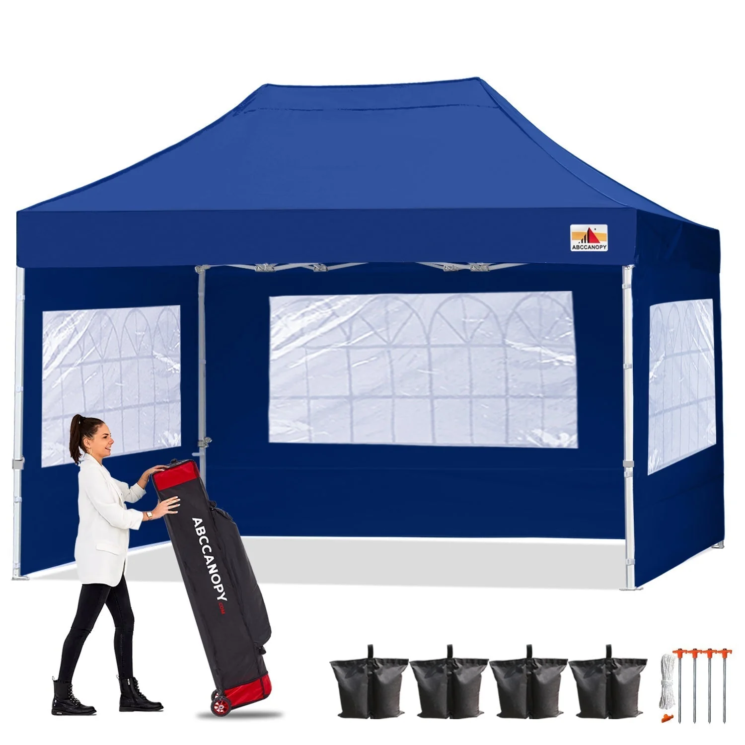 S1 Nova Base™-Lite Commercial Pop Up Canopy Tent with Window Sidewalls - Image 24