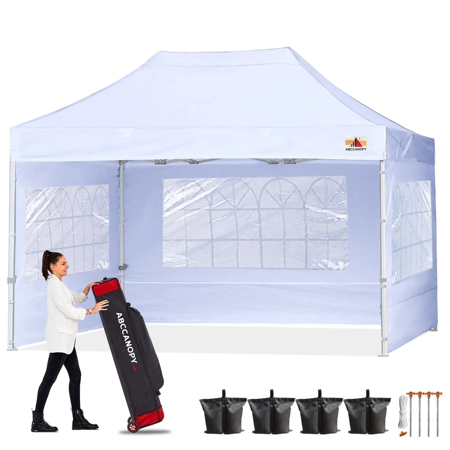 S1 Nova Base™-Lite Commercial Pop Up Canopy Tent with Window Sidewalls - Image 34