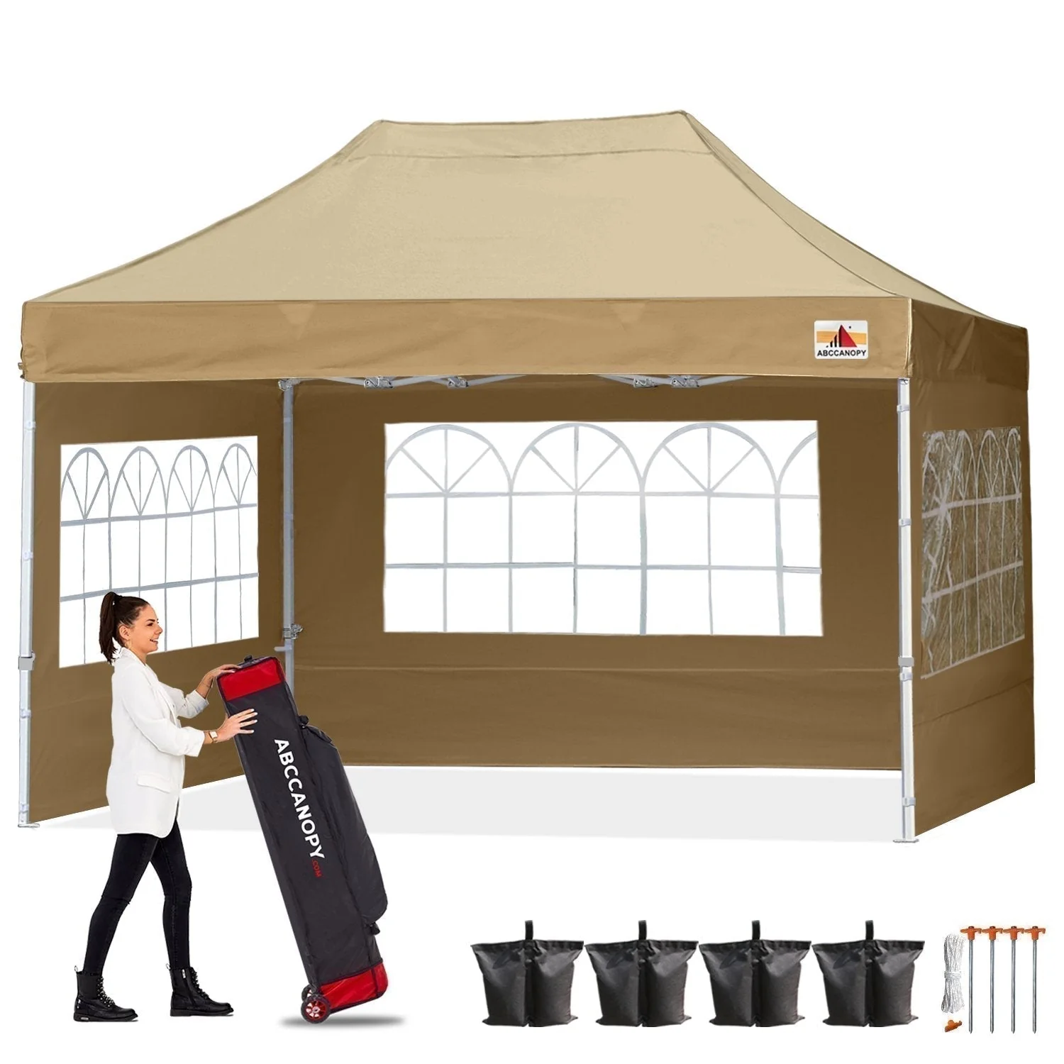 S1 Nova Base™-Lite Commercial Pop Up Canopy Tent with Window Sidewalls - Image 37