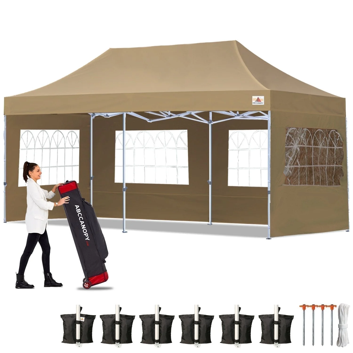 S1 Nova Base™-Lite Commercial Pop Up Canopy Tent with Window Sidewalls - Image 38