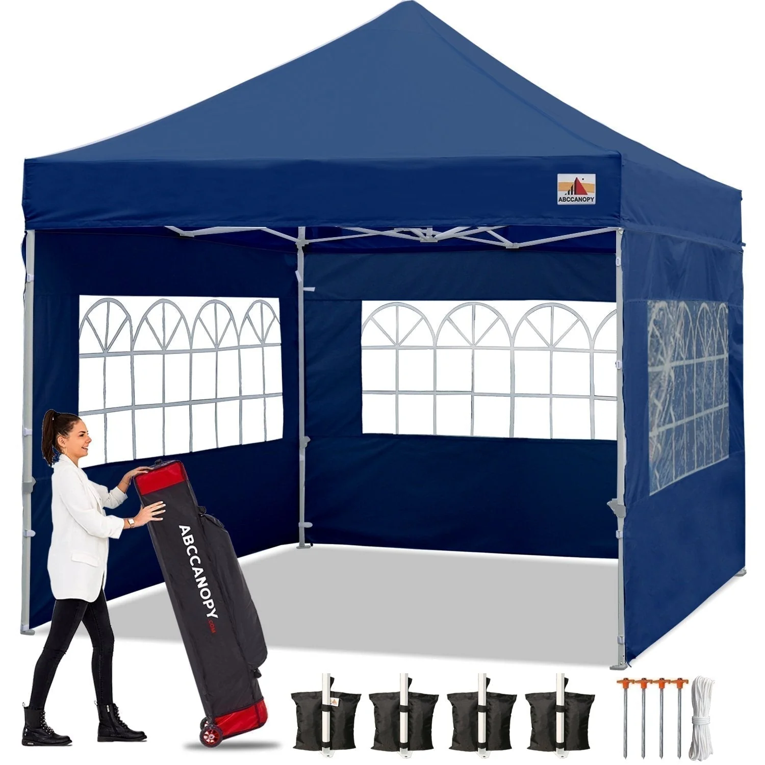 S1 Nova Base™-Lite Commercial Pop Up Canopy Tent with Window Sidewalls - Image 40
