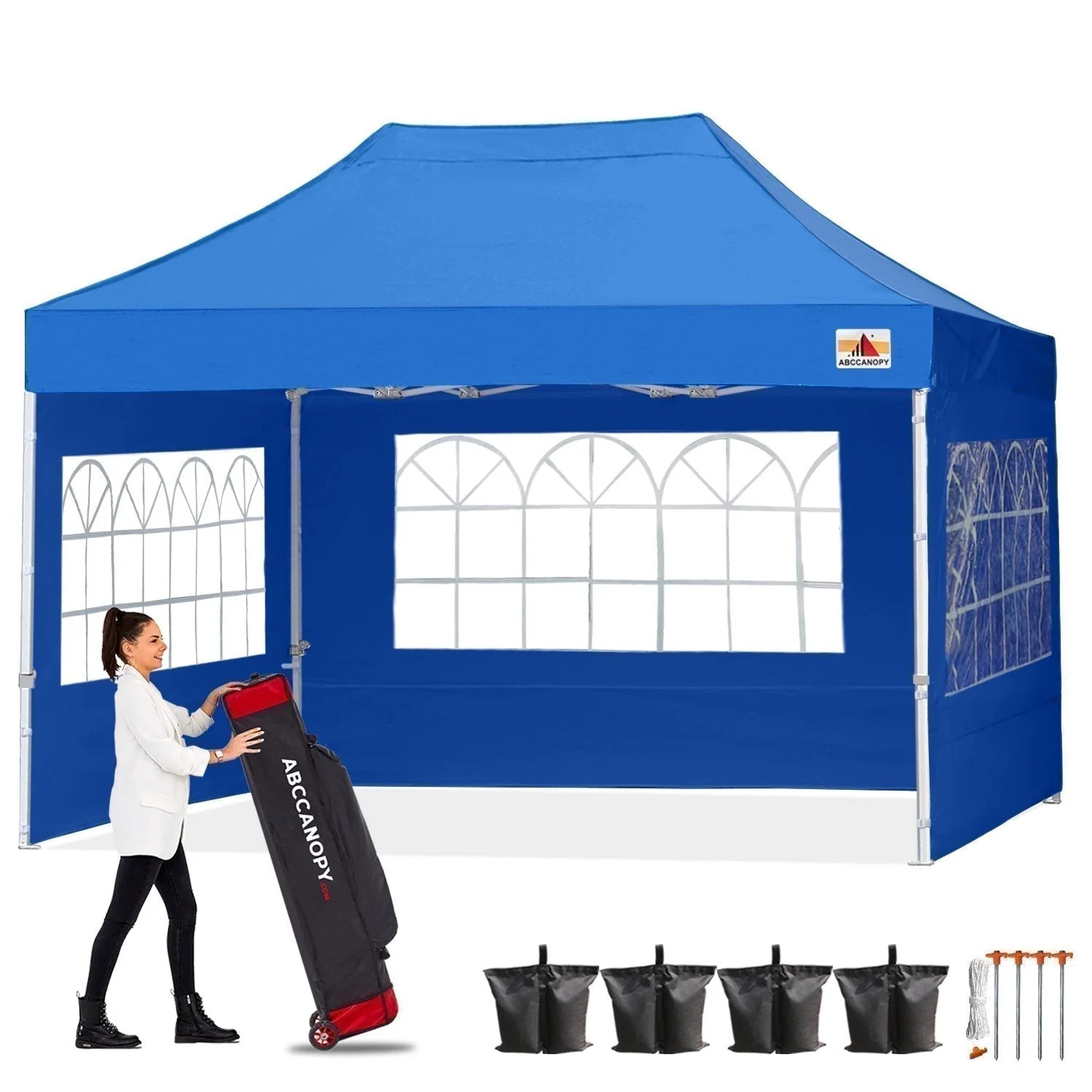 S1 Nova Base™-Lite Commercial Pop Up Canopy Tent with Window Sidewalls - Image 41