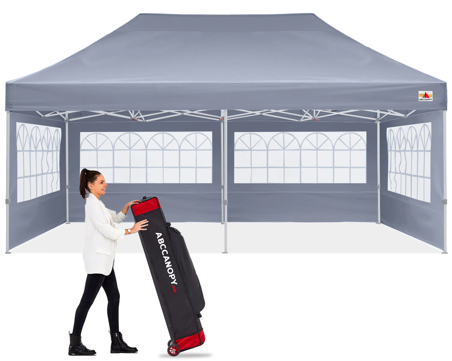 S1 Nova Base™-Lite Commercial Pop Up Canopy Tent with Window Sidewalls - Image 43