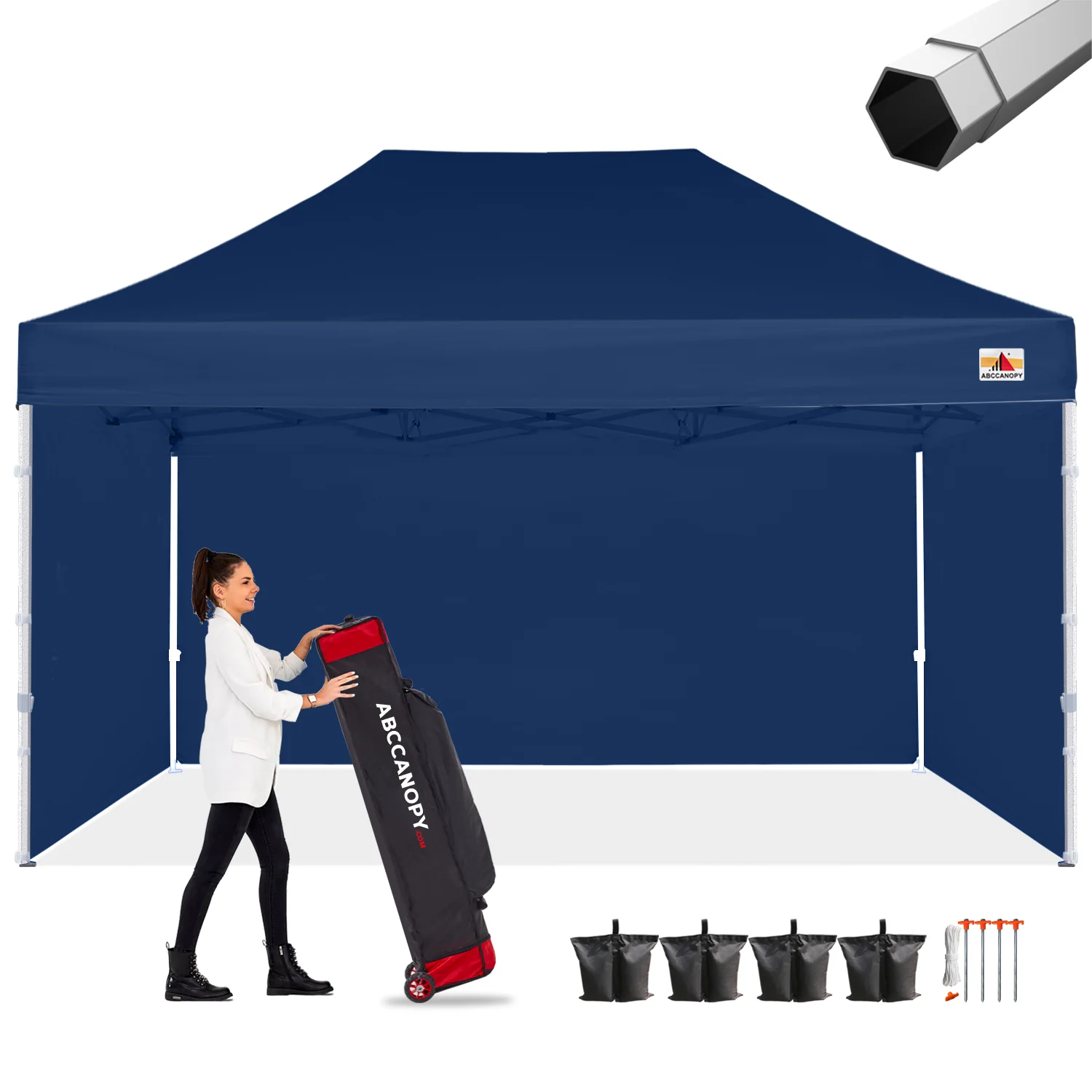 S2 Nova Base™-Frame Heavy Duty Pop Up Canopy Tent with Sidewalls 4-Pack - Image 12