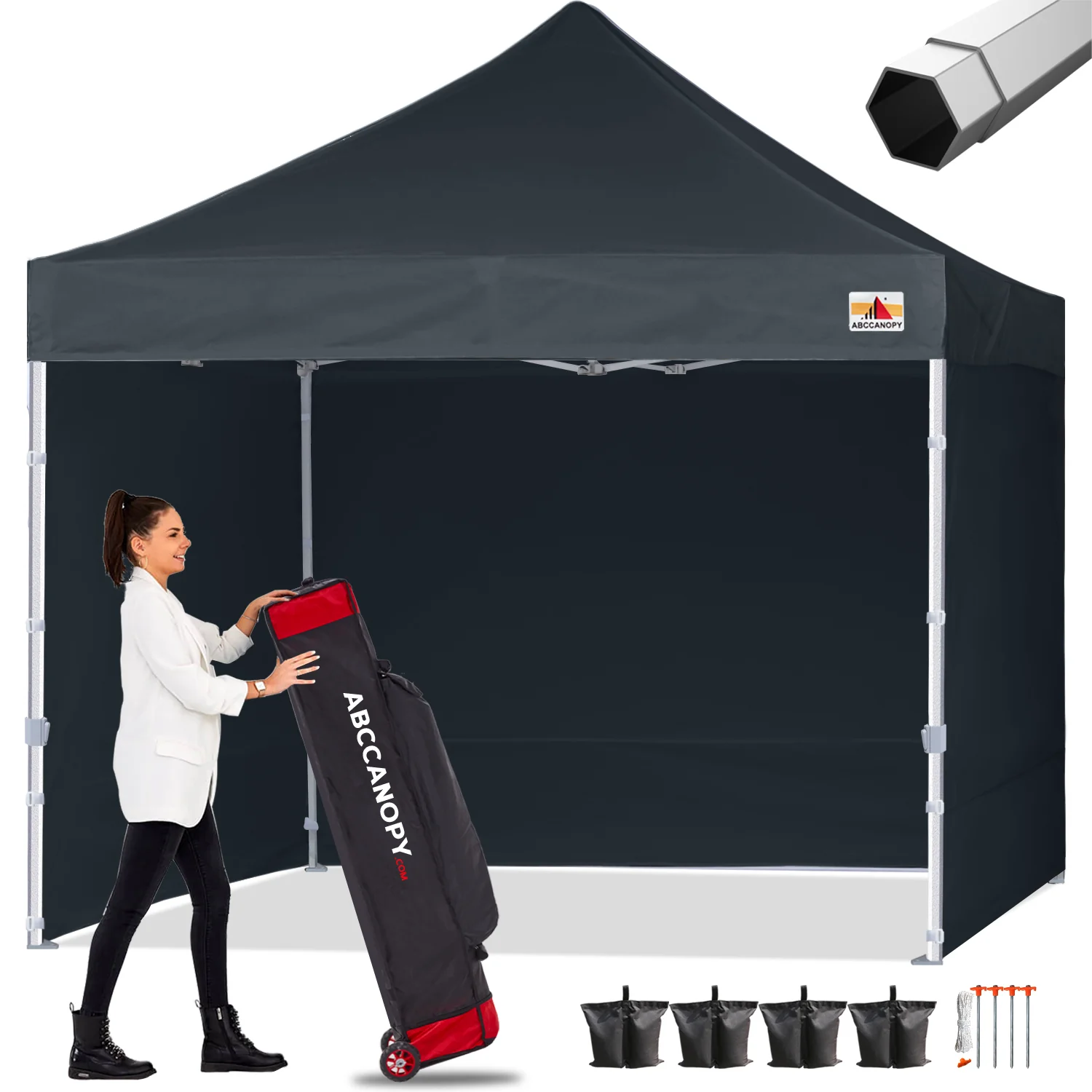S2 Nova Base™-Frame Heavy Duty Pop Up Canopy Tent with Sidewalls 4-Pack - Image 14