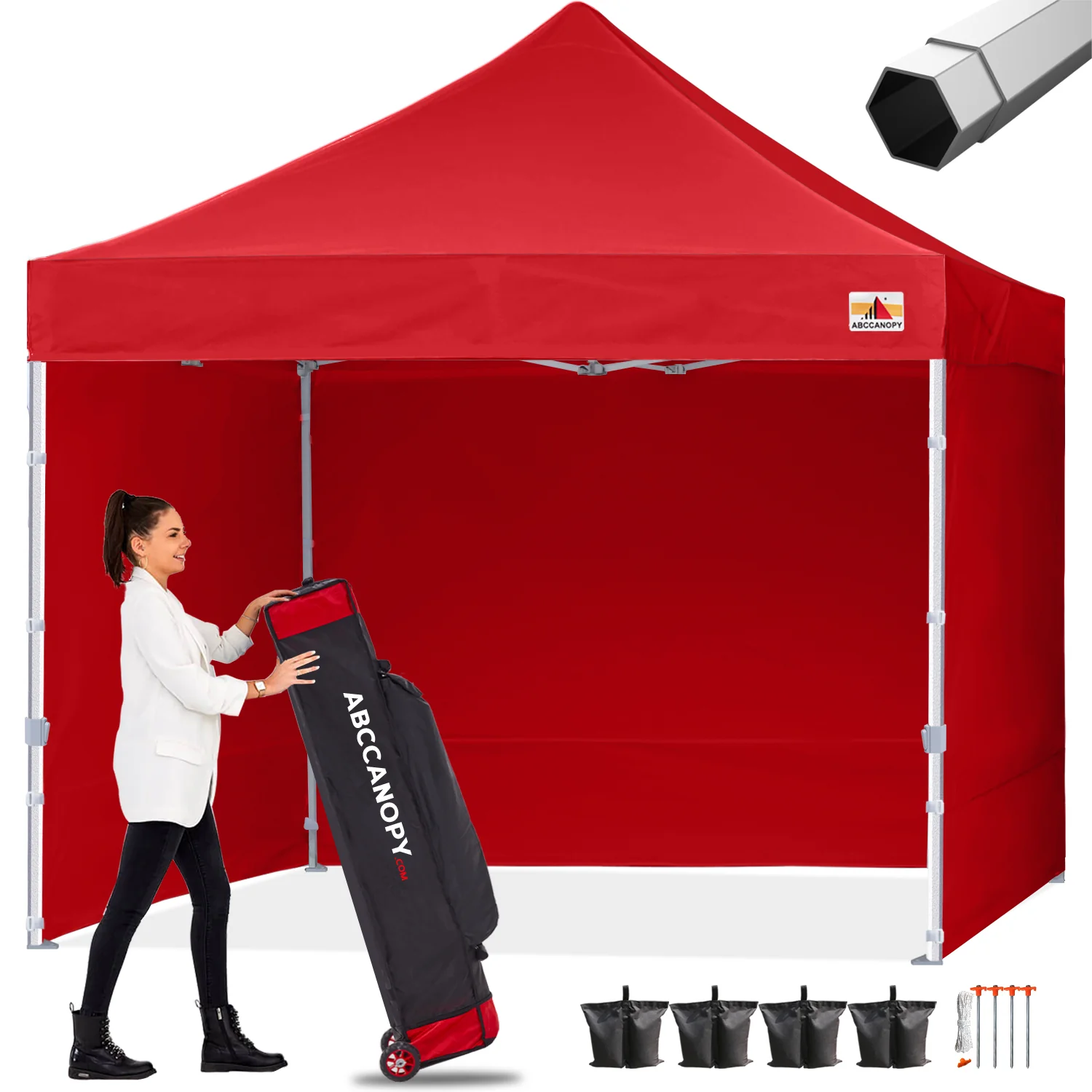 S2 Nova Base™-Frame Heavy Duty Pop Up Canopy Tent with Sidewalls 4-Pack - Image 15