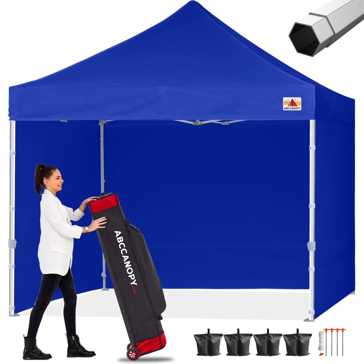 S2 Nova Base™-Frame Heavy Duty Pop Up Canopy Tent with Sidewalls 4-Pack - Image 16