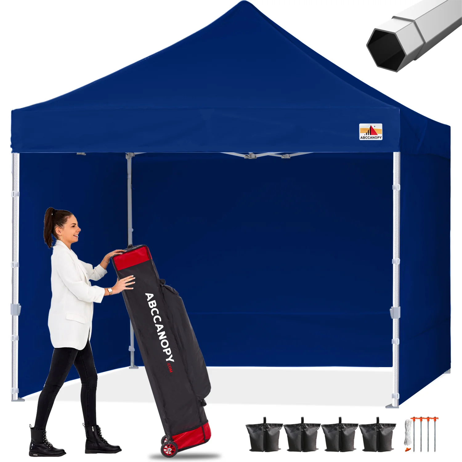 S2 Nova Base™-Frame Heavy Duty Pop Up Canopy Tent with Sidewalls 4-Pack - Image 17