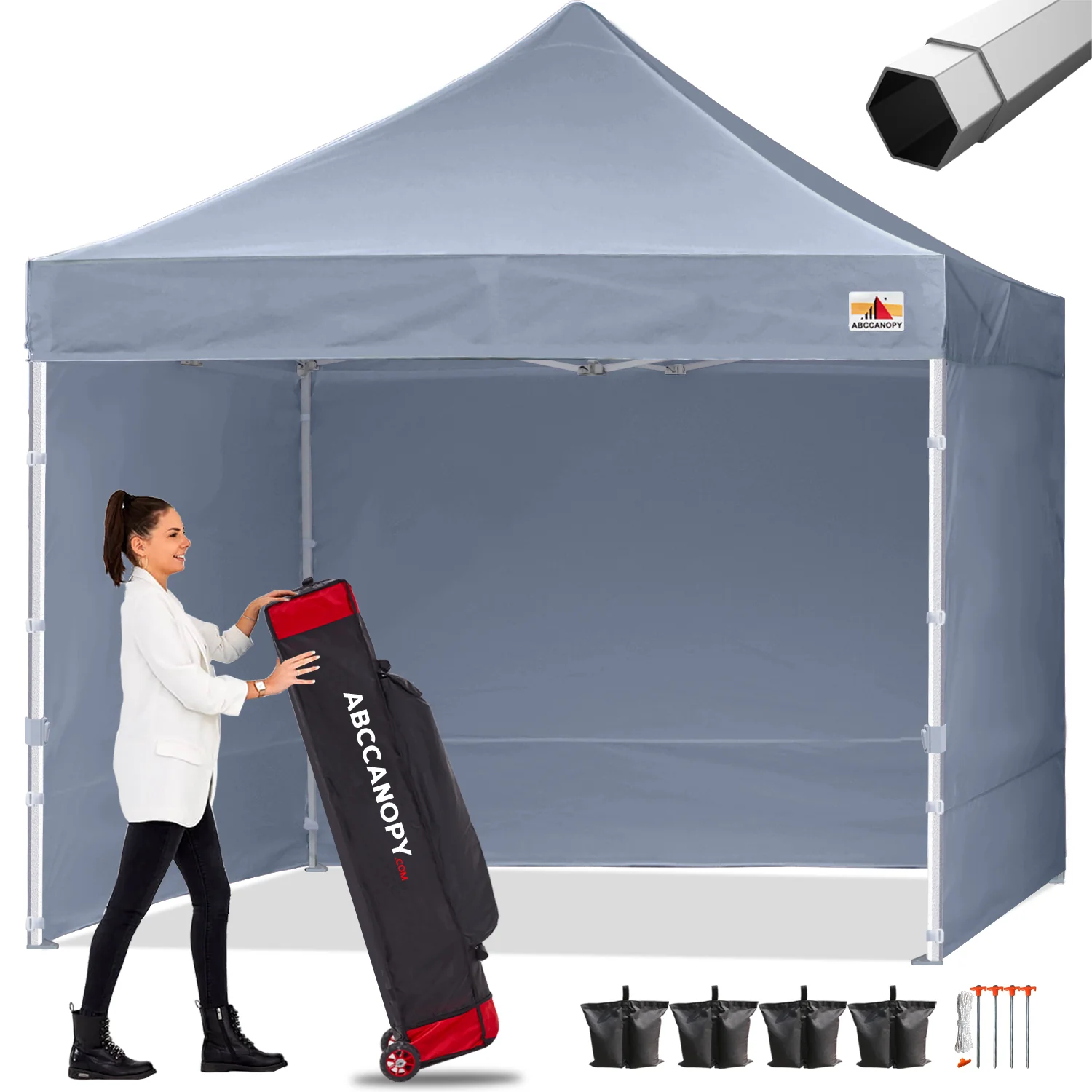 S2 Nova Base™-Frame Heavy Duty Pop Up Canopy Tent with Sidewalls 4-Pack - Image 18