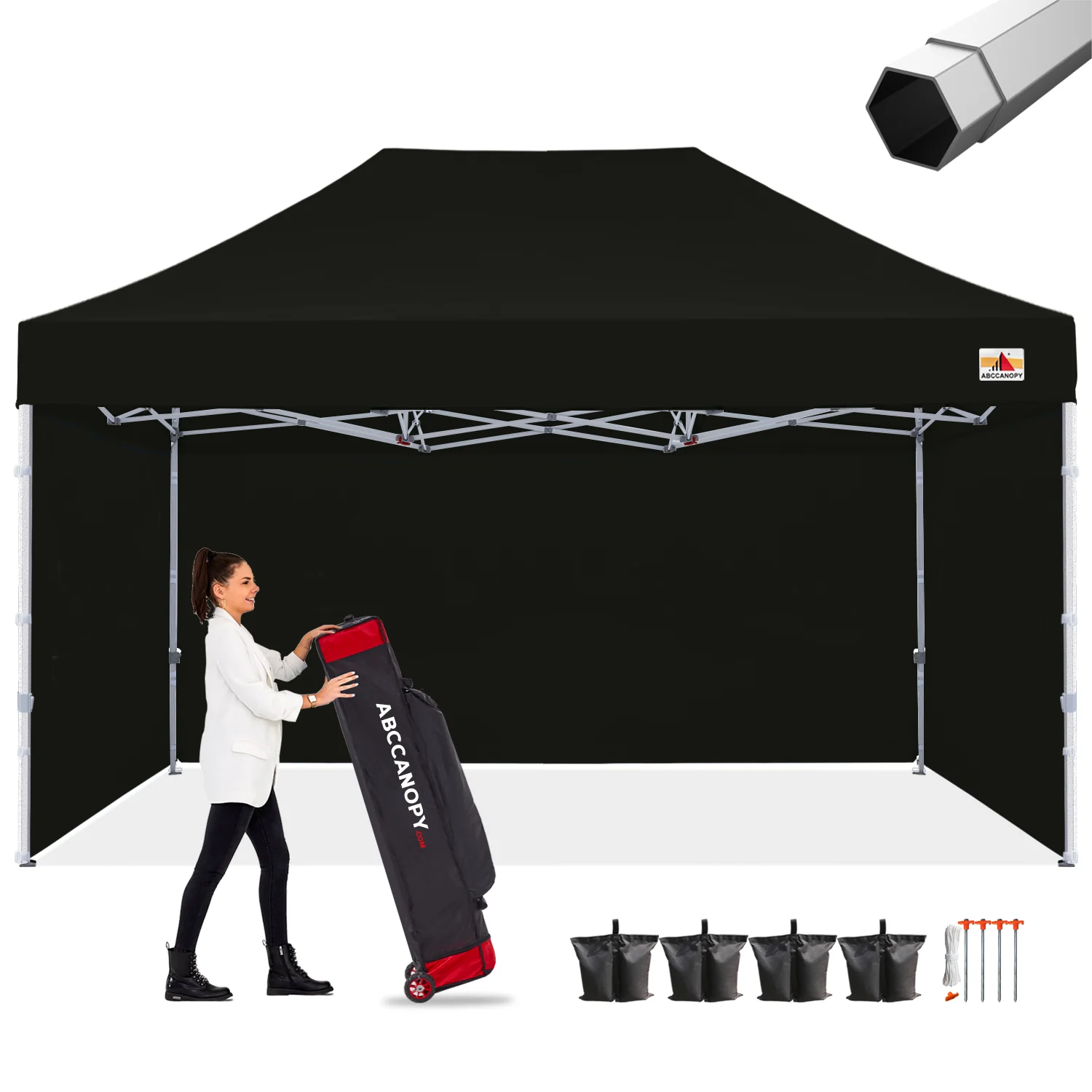 S2 Nova Base™-Frame Heavy Duty Pop Up Canopy Tent with Sidewalls 4-Pack - Image 19
