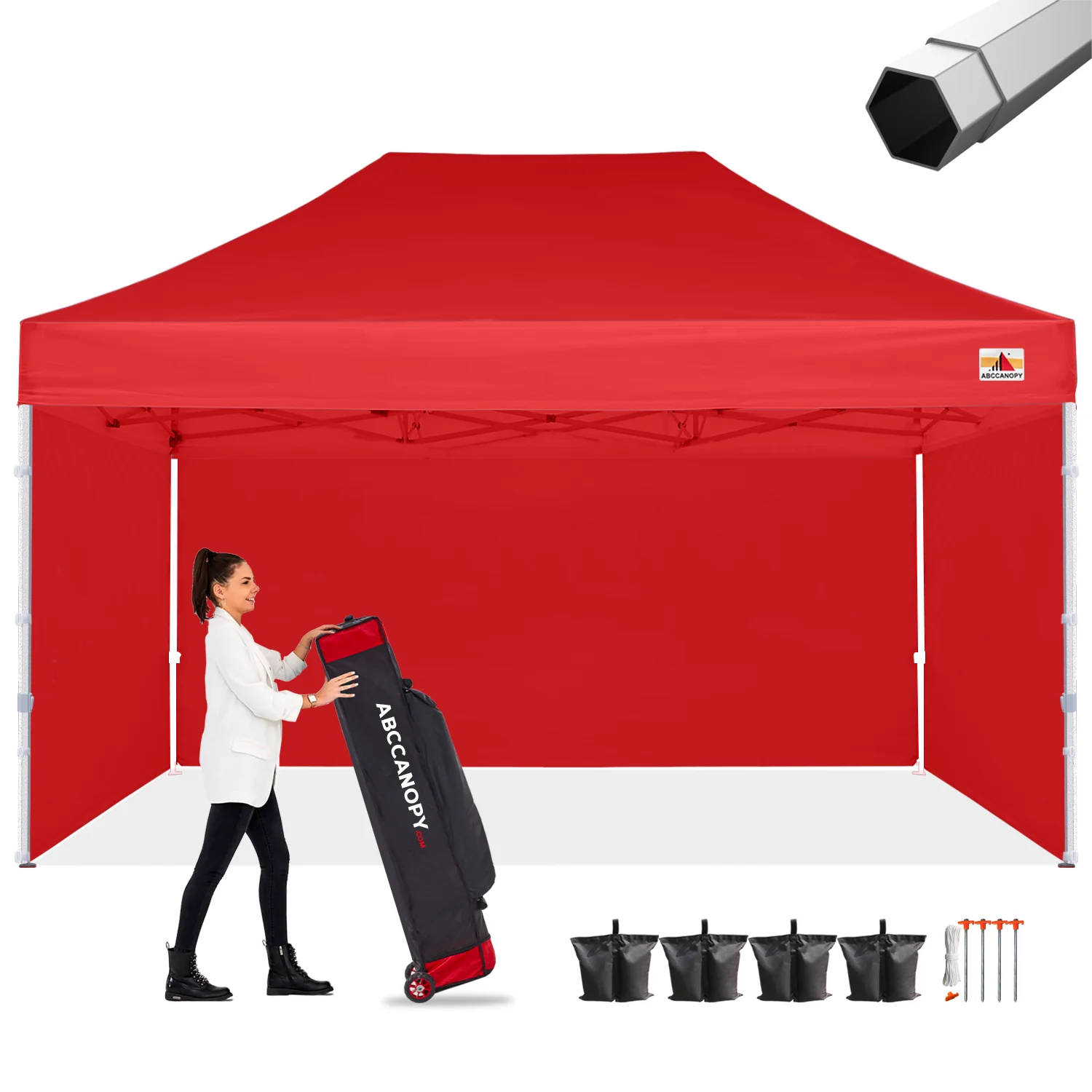S2 Nova Base™-Frame Heavy Duty Pop Up Canopy Tent with Sidewalls 4-Pack - Image 3