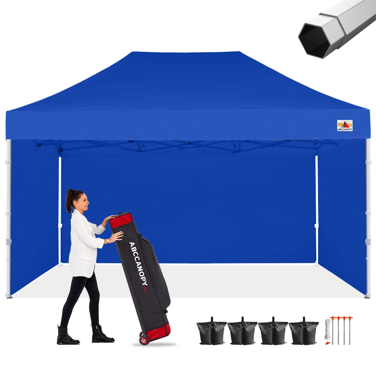 S2 Nova Base™-Frame Heavy Duty Pop Up Canopy Tent with Sidewalls 4-Pack - Image 6
