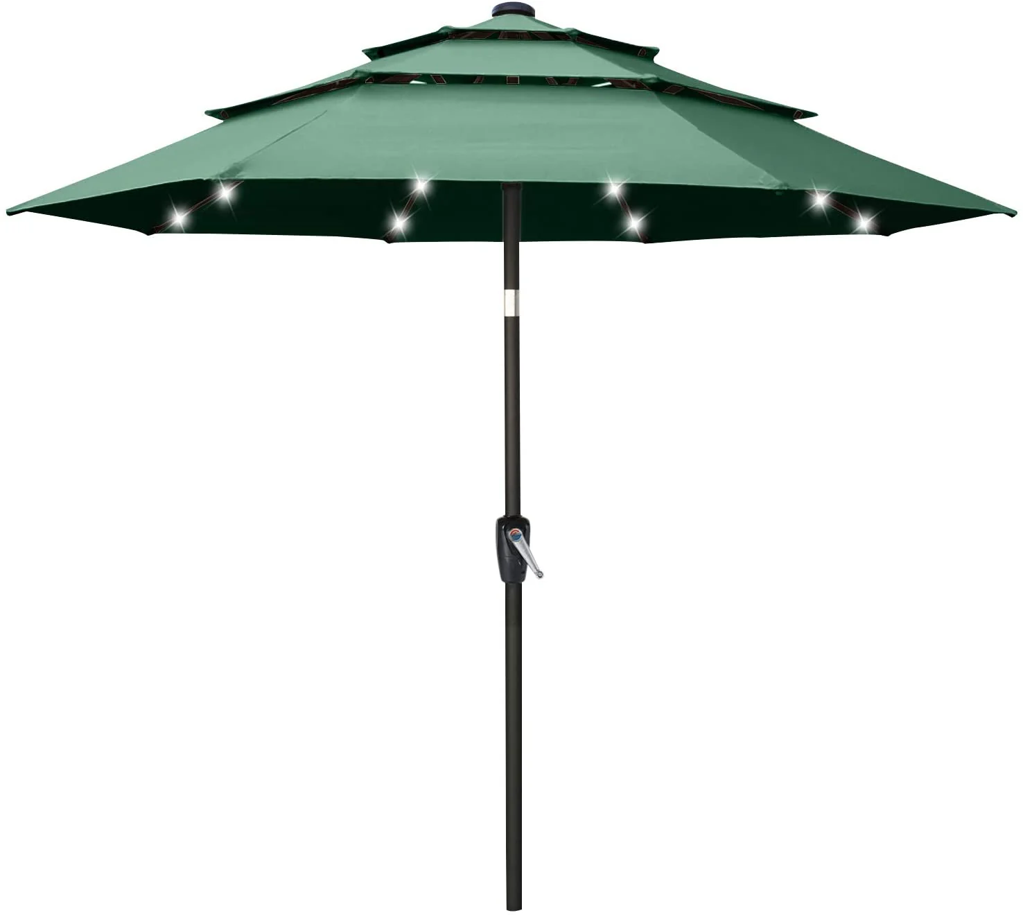 Solar 3 Tiers Patio Umbrella Outdoor with LED - Image 10