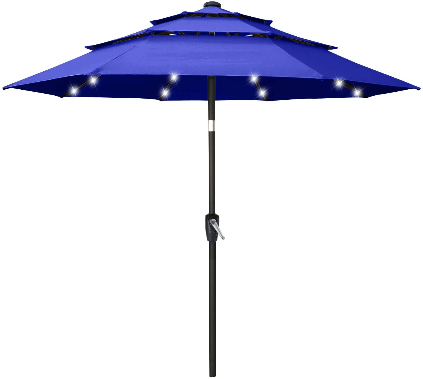 Solar 3 Tiers Patio Umbrella Outdoor with LED - Image 16