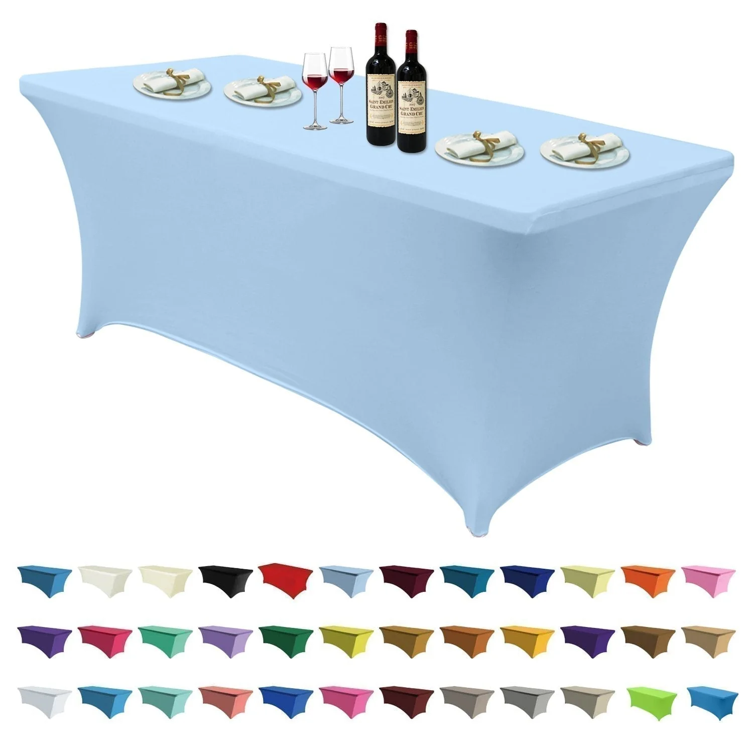 Spandex Tablecloths for Home Rectangular Table 1PC - Image 18