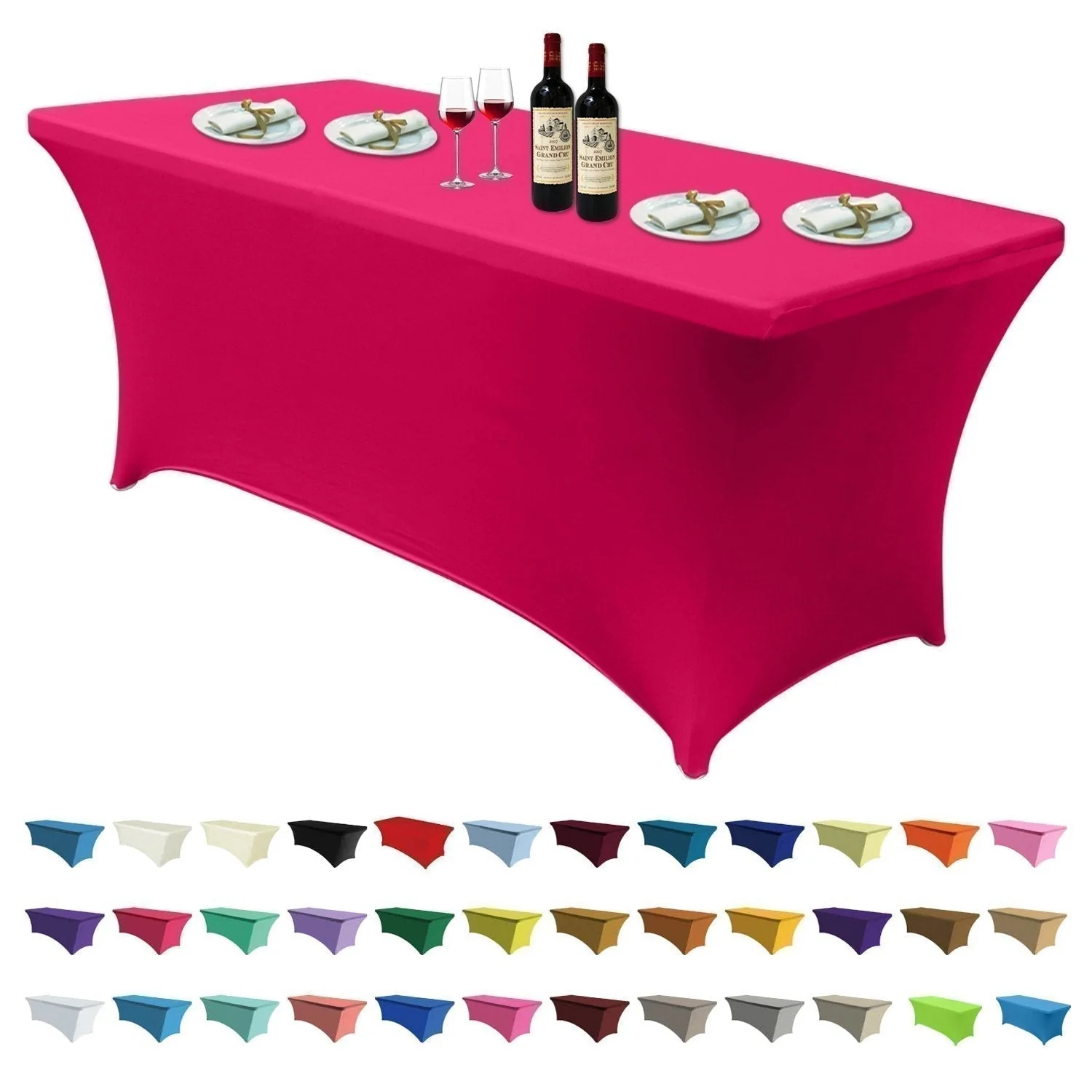 Spandex Tablecloths for Home Rectangular Table 1PC - Image 24